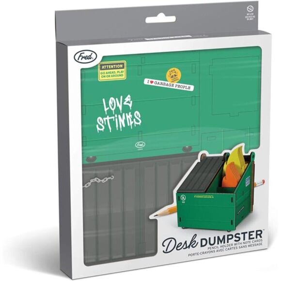 Dumpster Fire Pencil Holder Funny Desk Organizer Office Supplies Caddy Gift - Picture 2 of 7